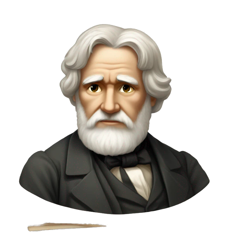 Ivan Turgenev russian author with a book emoji
