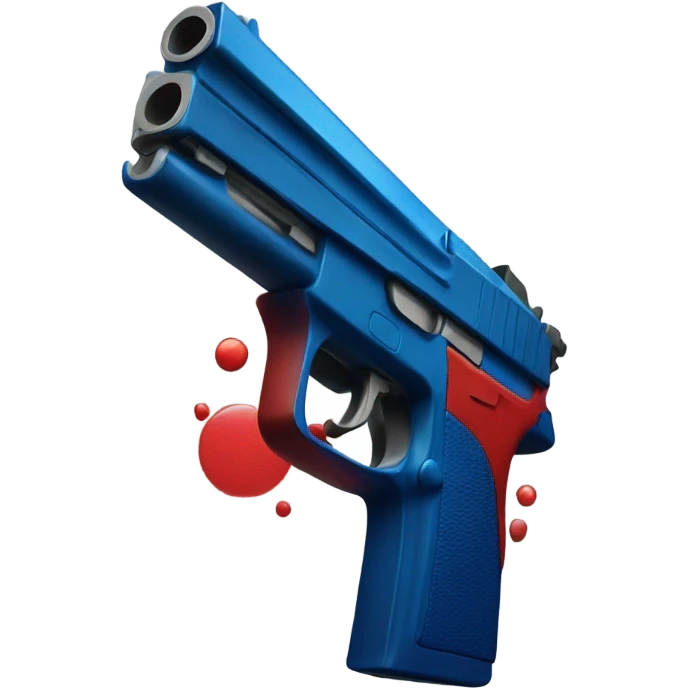 Red and blue gun  emoji