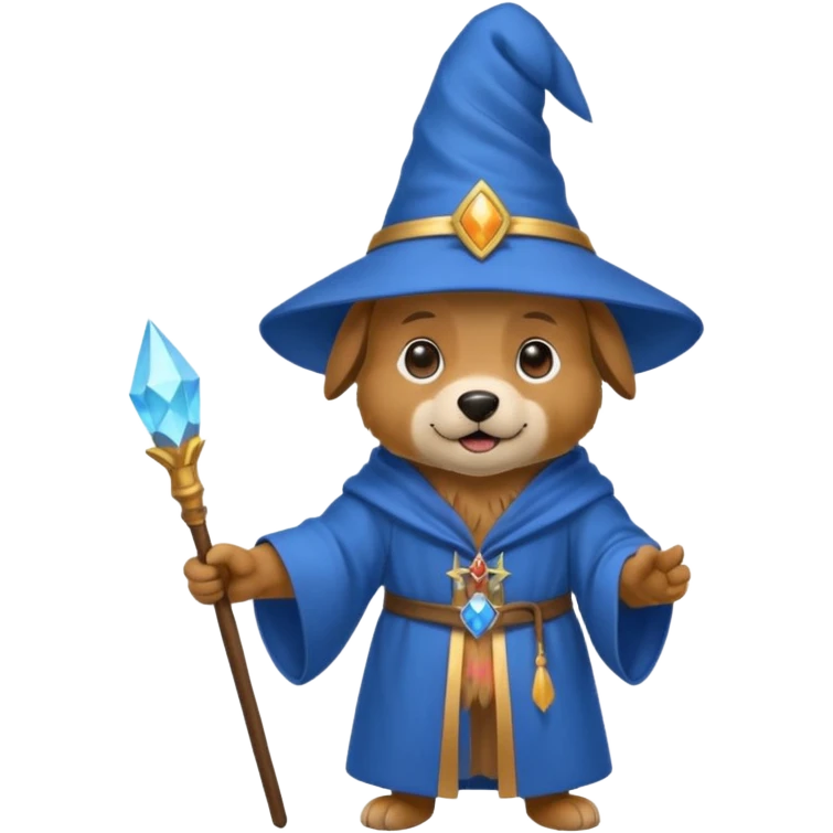 Dog wizard emoji