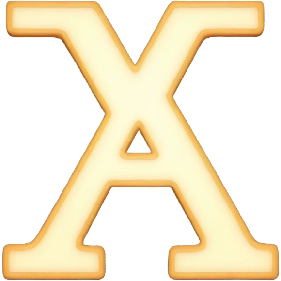 Letter A led light emoji