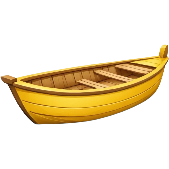 yellow boat in cartoon  emoji