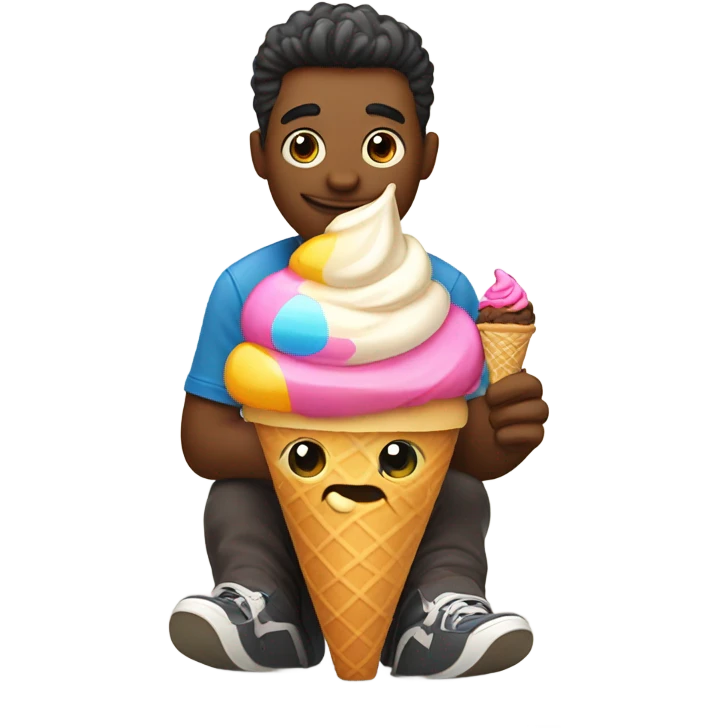 Terd eating ice cream emoji