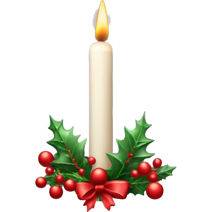 Decorated Christmas candle  emoji