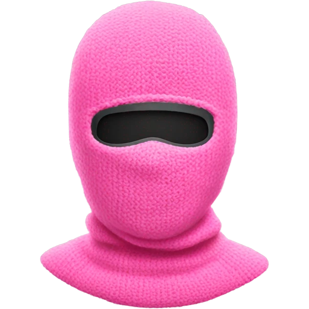 Ski mask pink emoji