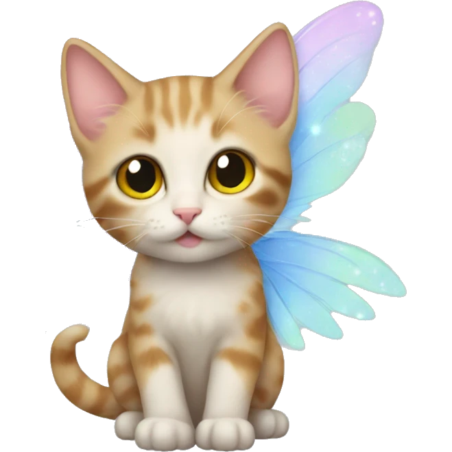 kitten with fairy wings emoji
