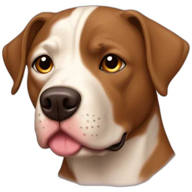Perro Mezcla de labrador pitbull marrón emoji