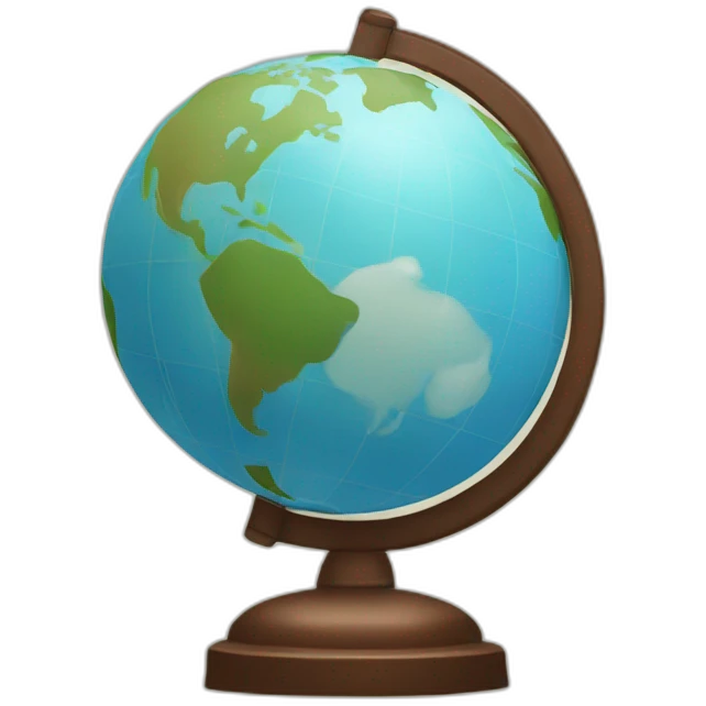 globe with a fce emoji