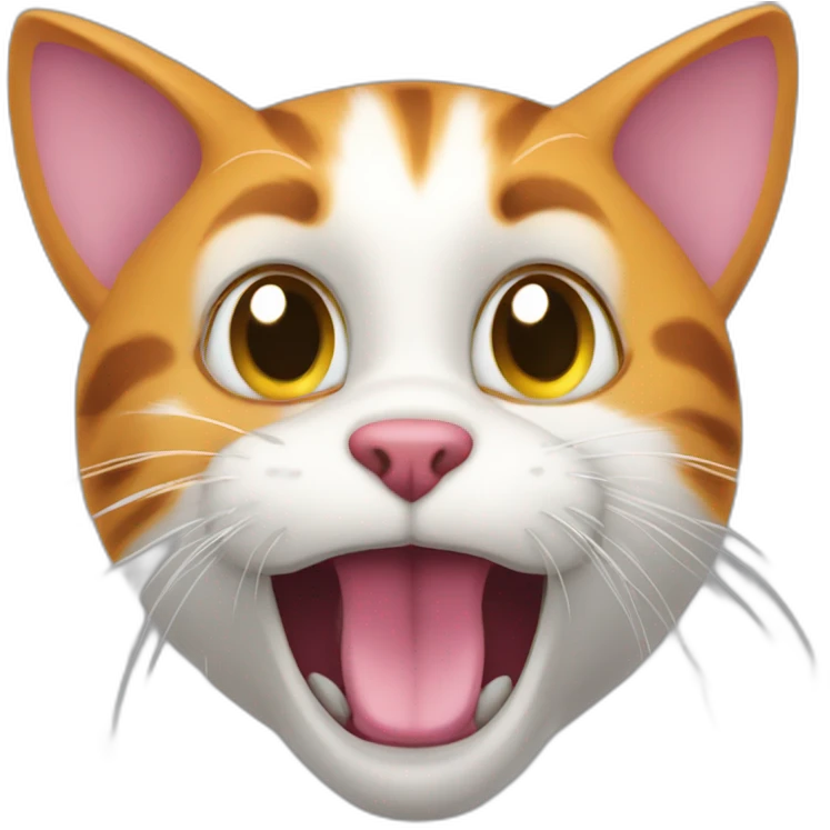 Goofy ahh kitty with silly tangue emoji