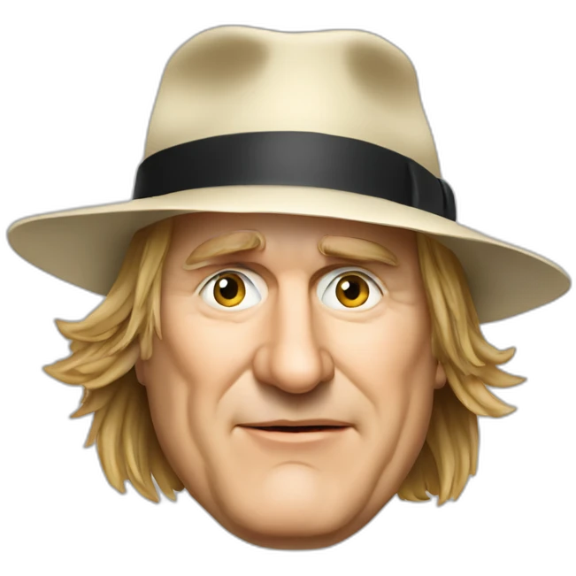 Gerard depardieu with hat emoji