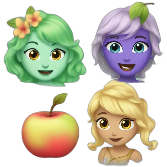 aurora and pomme emoji