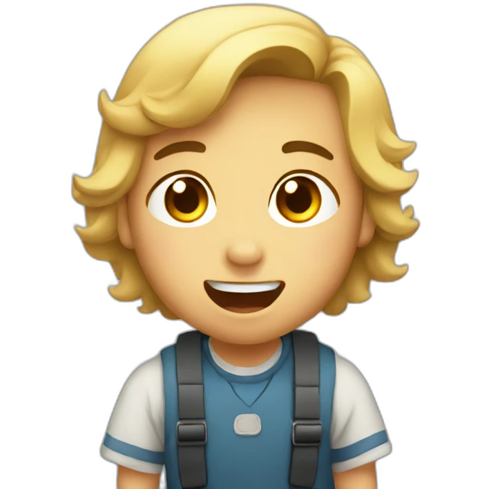 A kid singing  emoji