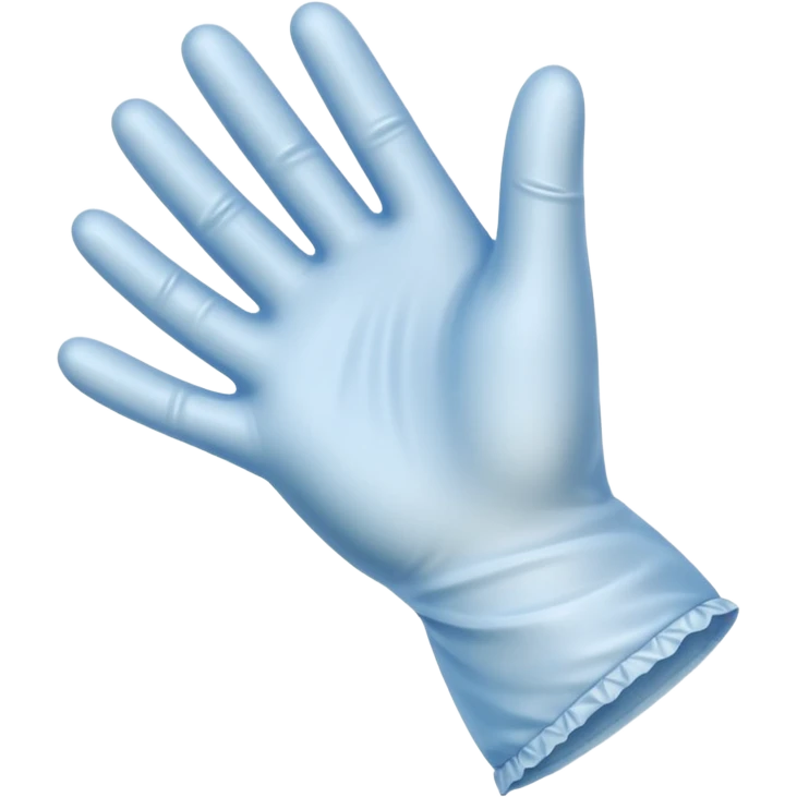 pulling on plastic glove emoji
