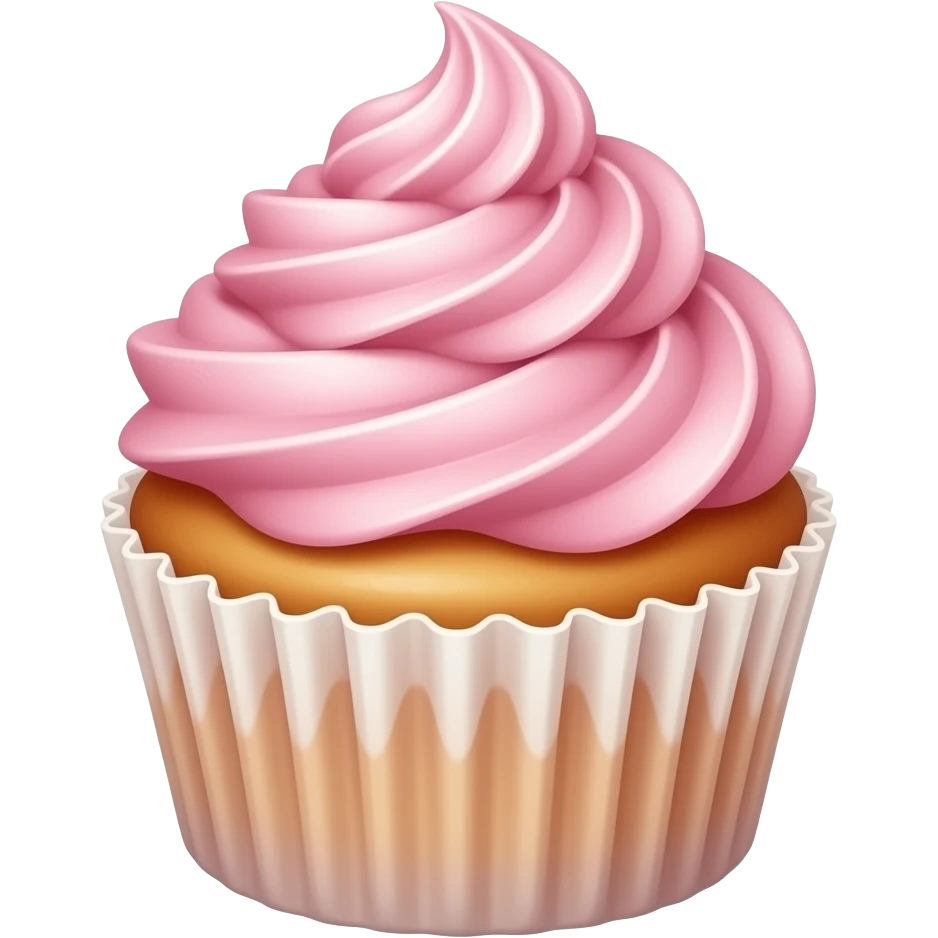 Cupcake with pink icing emoji