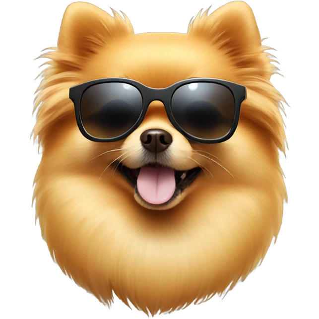 Pomeranian with sunglasses  emoji