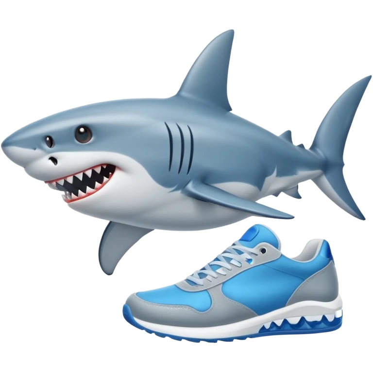 Tiburon con tenis emoji