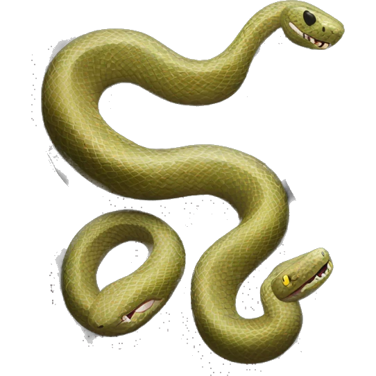 Snake between two boulders emoji