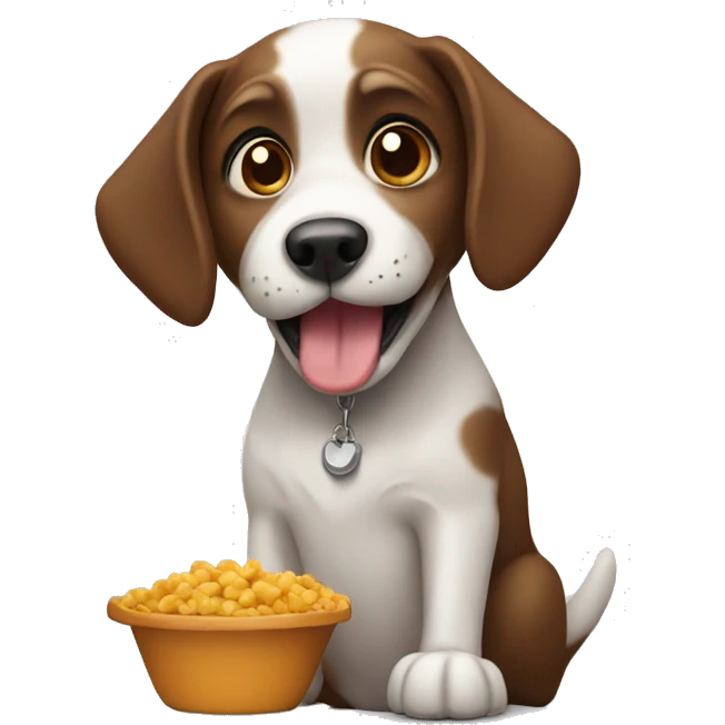 Dog with food  emoji
