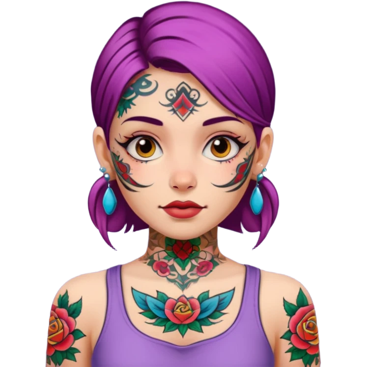 GIRL WITH A LOT OF TATTOOS emoji