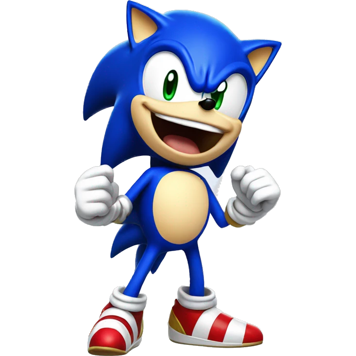 sonic the hedgehog laughing emoji