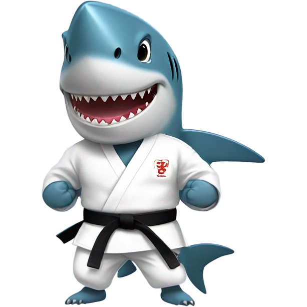 shark with karate suit emoji