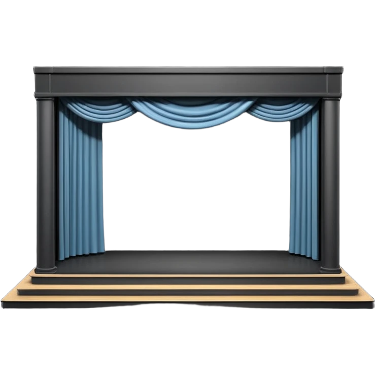 black box theatre maquette stage emoji