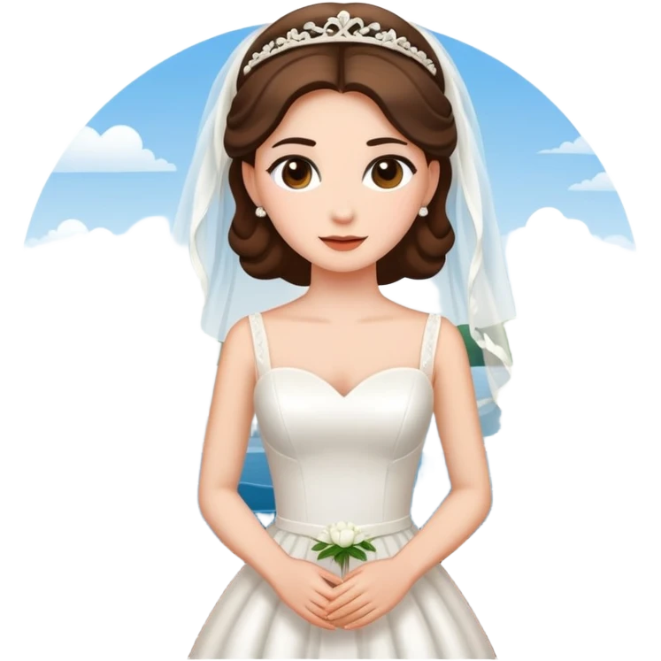 Bride on boat  emoji
