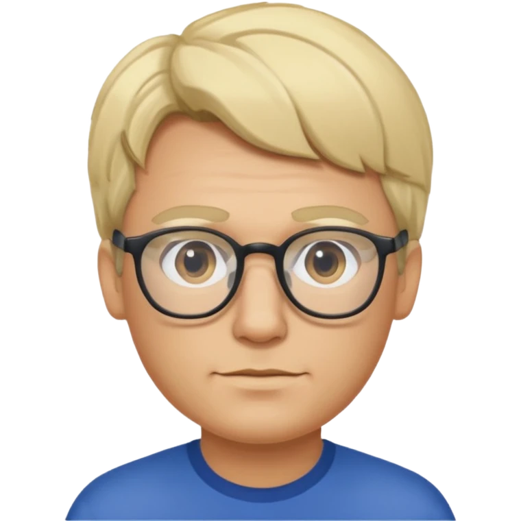 Man metis glasses blond hairs emoji