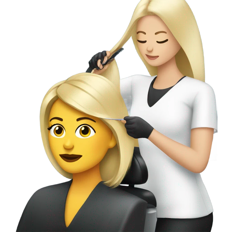 Blonde lady At the hairdresser emoji