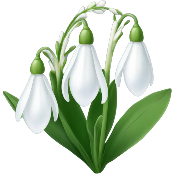 Snowdrop flower emoji