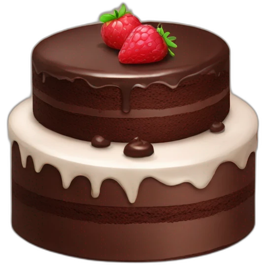 Beautiful chocolate cake emoji