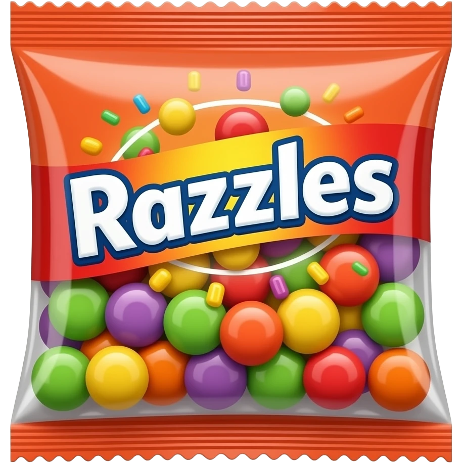 Razzles candy bag emoji