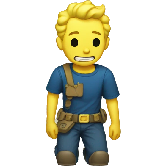 Ghoul vault boy on the ground emoji