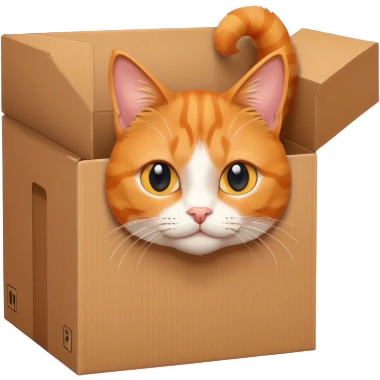 a cat in the box emoji