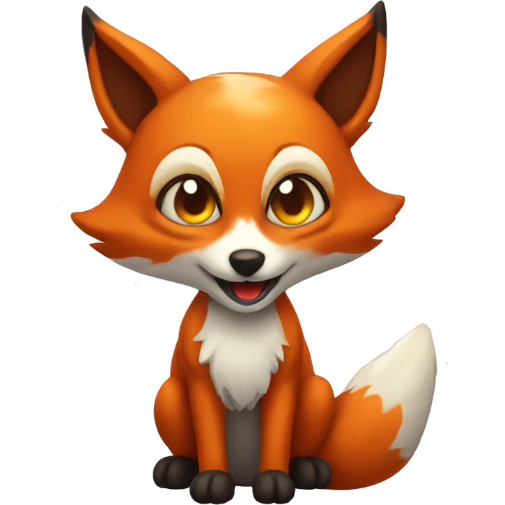 Cute helloween fox emoji