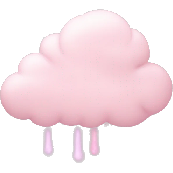Light pink cloud in bow emoji