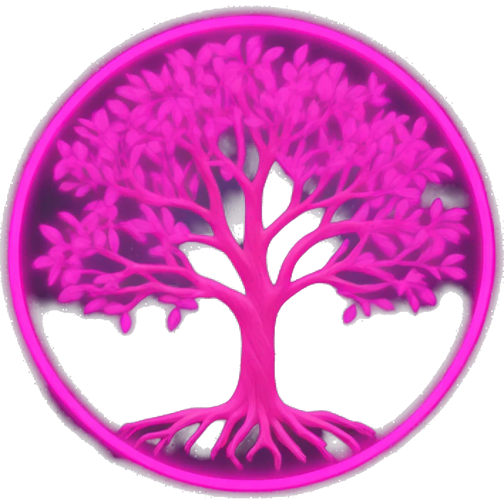 neon pink tree of life emoji
