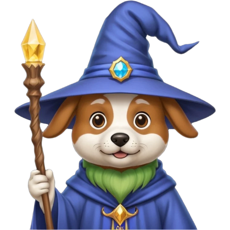 Dog wizard emoji