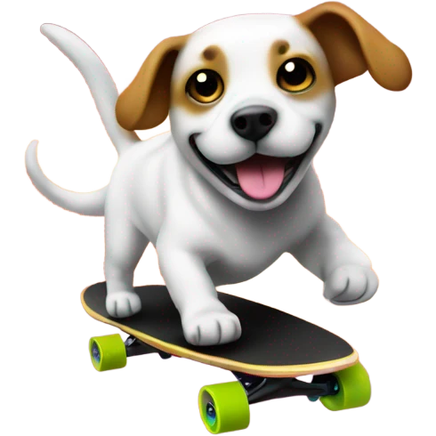 Dog on a skateboard in space emoji