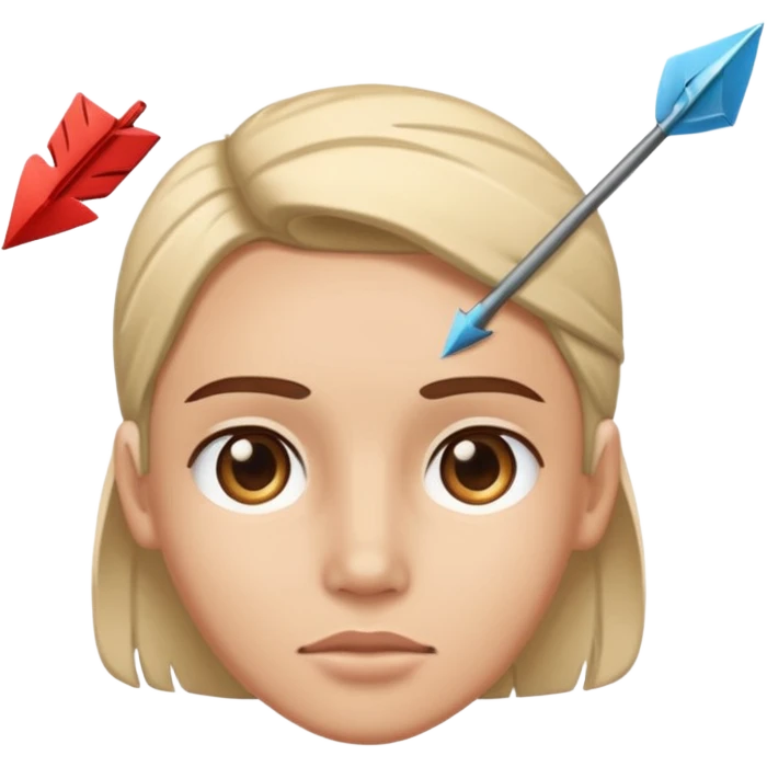 forhead with an arrow symbol in the center emoji