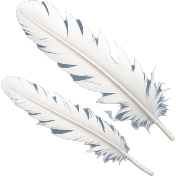 White owl feather  emoji