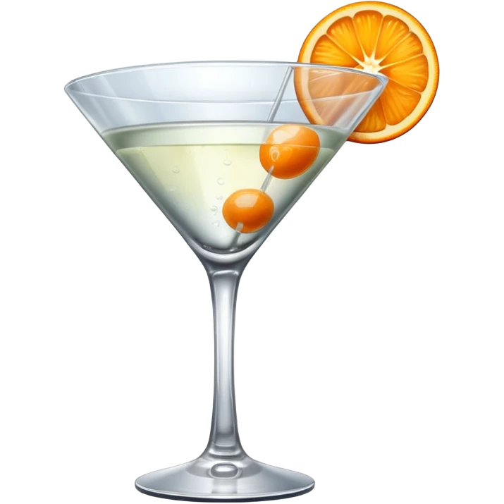 Martini with orange slice emoji