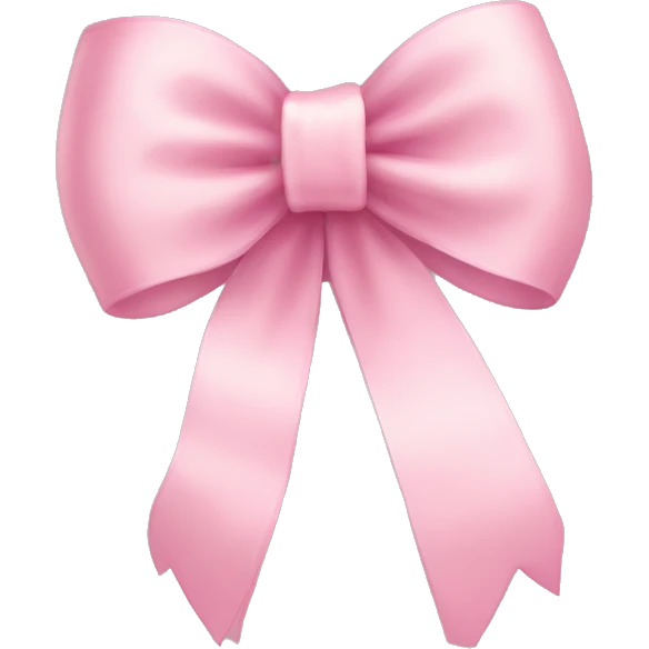 light pink ribbon bow emoji
