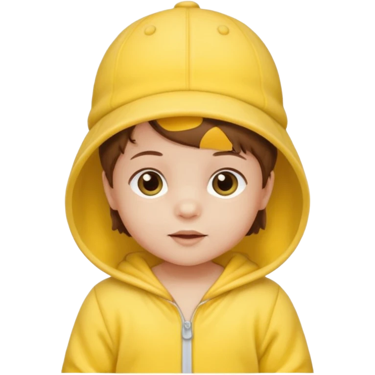 brown hair baby with yellow hersey and hat emoji