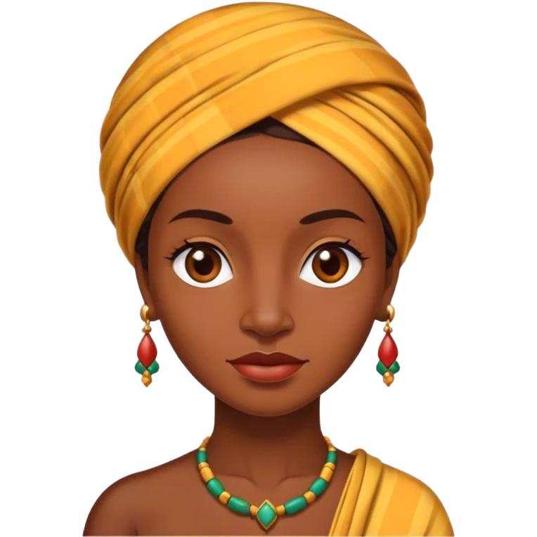 Femme Antillaise originaire de Martinique avec du madras emoji