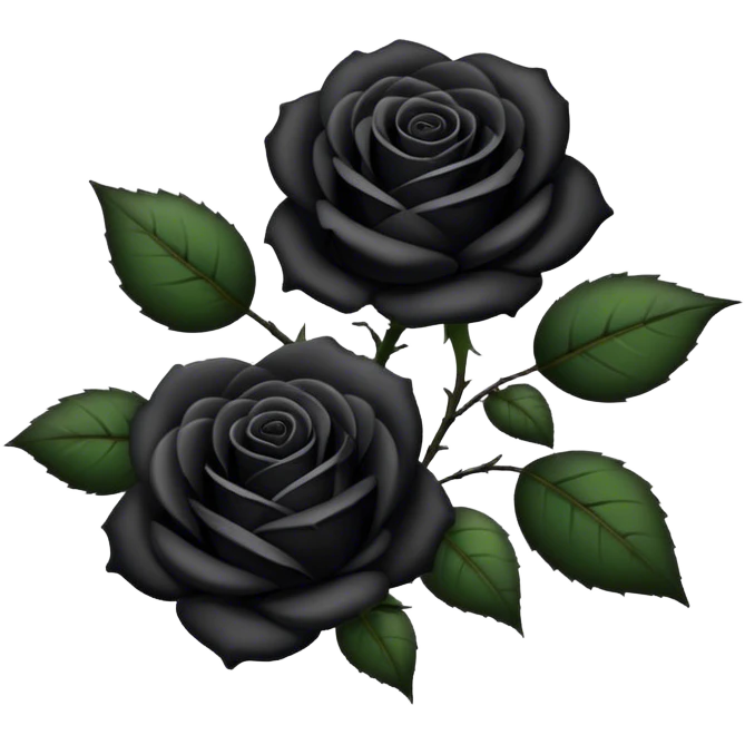 black roses emoji