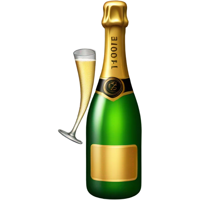Champagne bottle pipping emoji