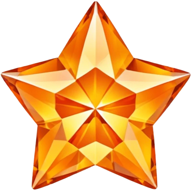 orange diamond in the shape of a five-pointed star emoji