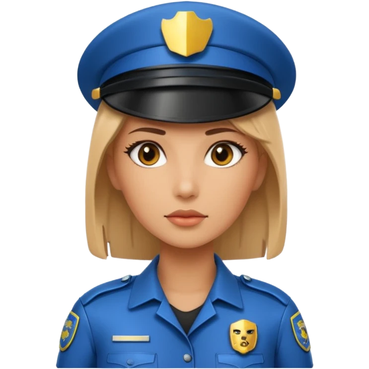 half robot futuristic female cop emoji