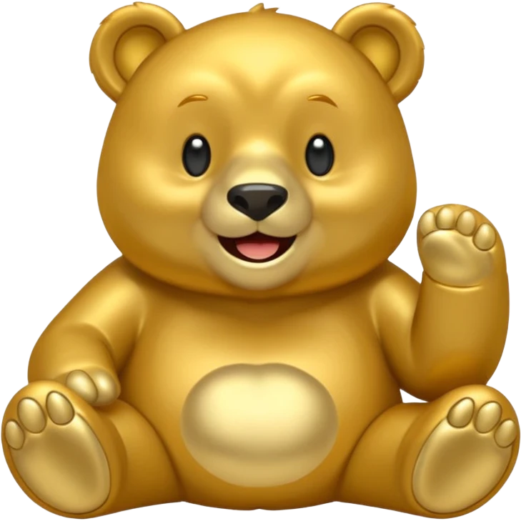 Oso dorado animatronico feliz emoji