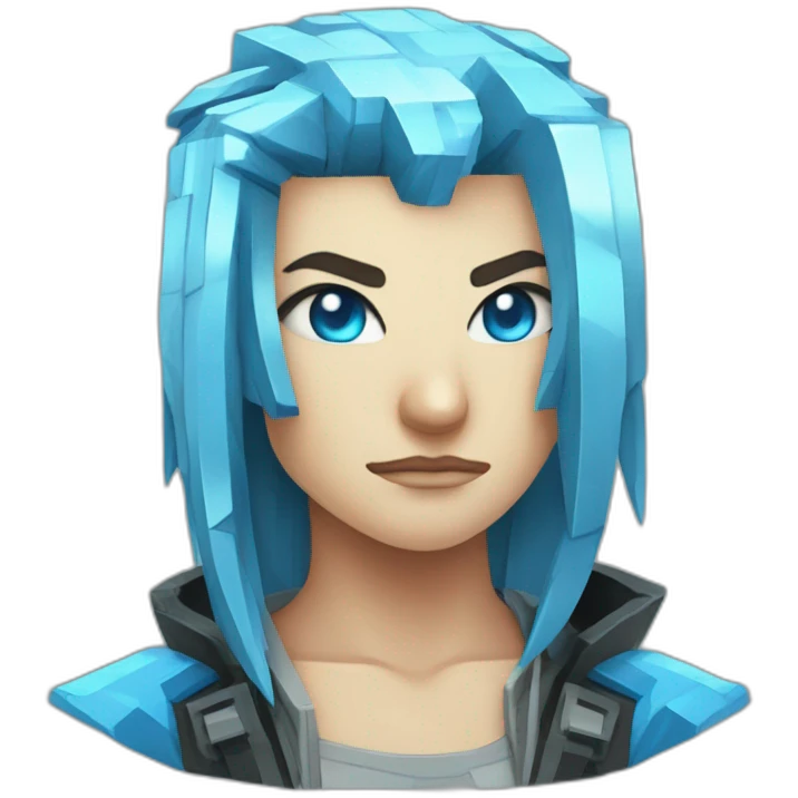 Minecraft Articuno Cyberpunk Head emoji